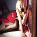 Sweet blond girl takes some hot mirror selfies